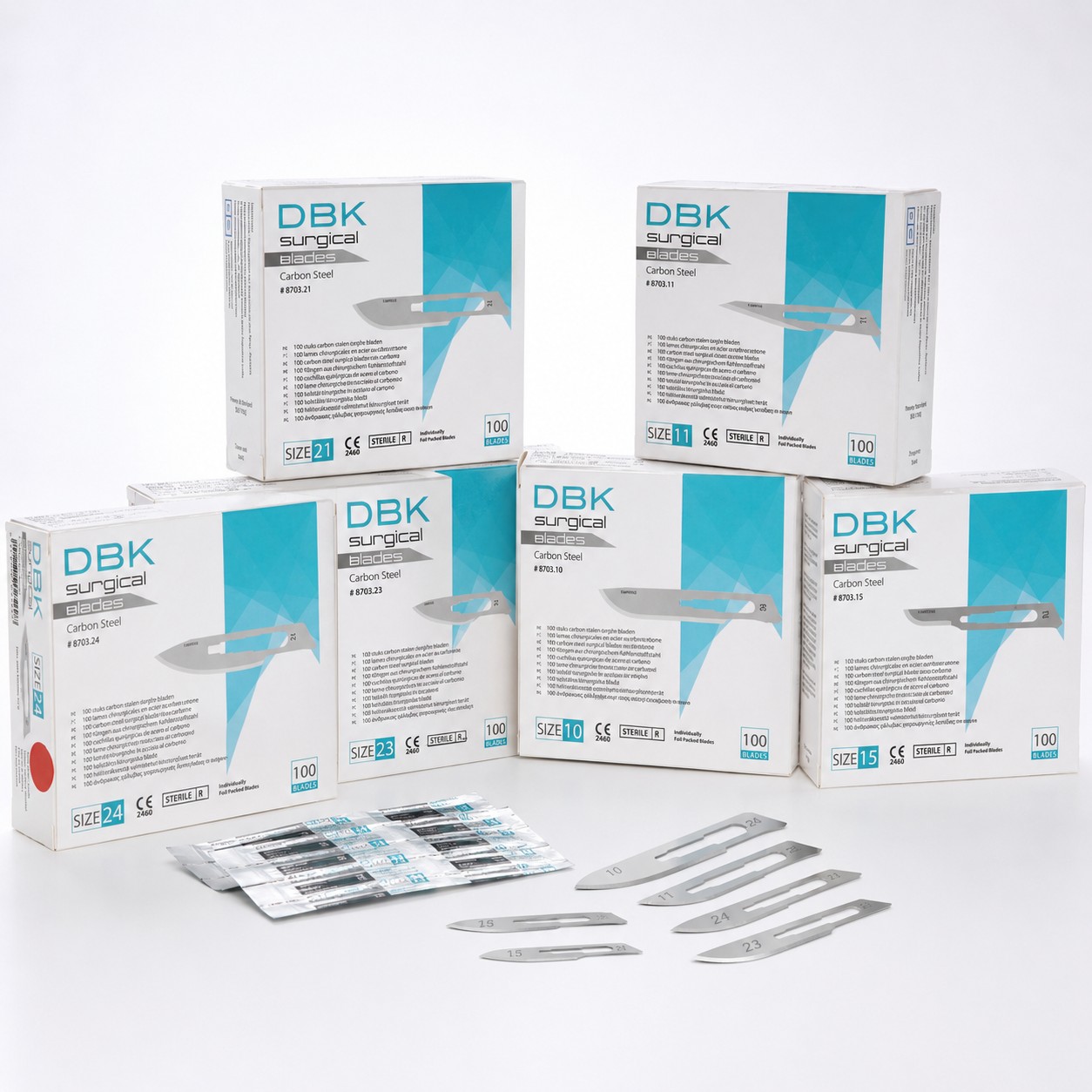 DBK Skalpellklingen steril, scharf, präzise, einzeln verpackt | 100 Stück