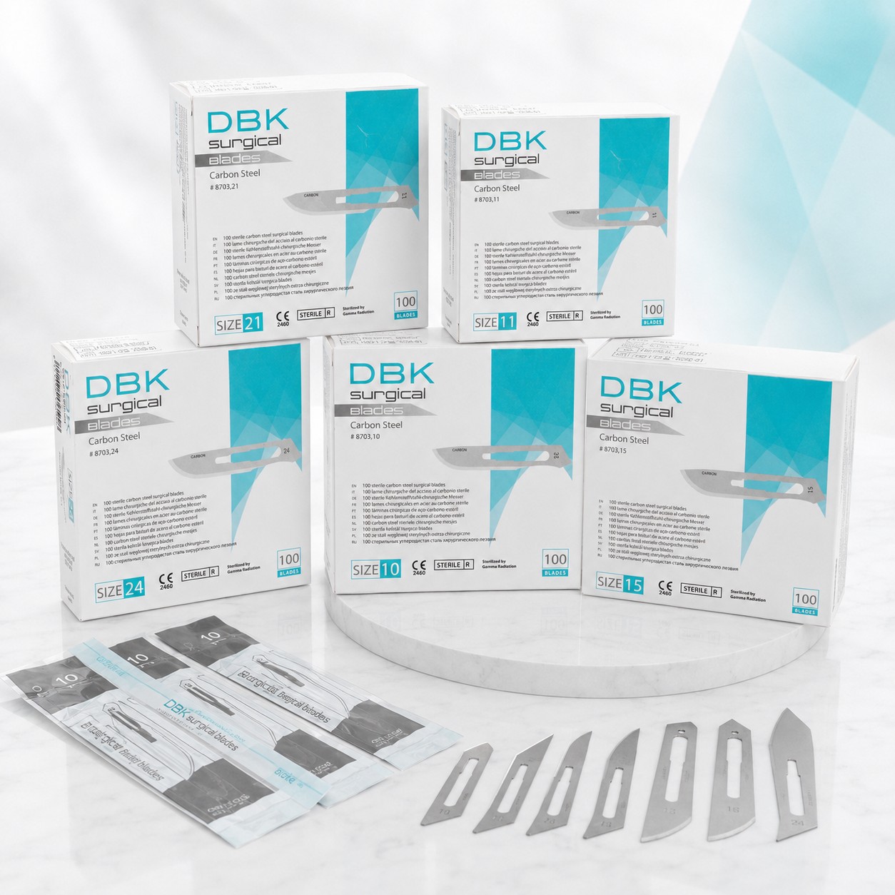 DBK Skalpellklingen steril, scharf, präzise, einzeln verpackt | 100 Stück – Bild 2